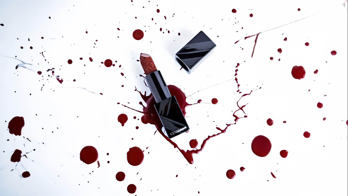 Censored Cosmetics dark plum lipstick