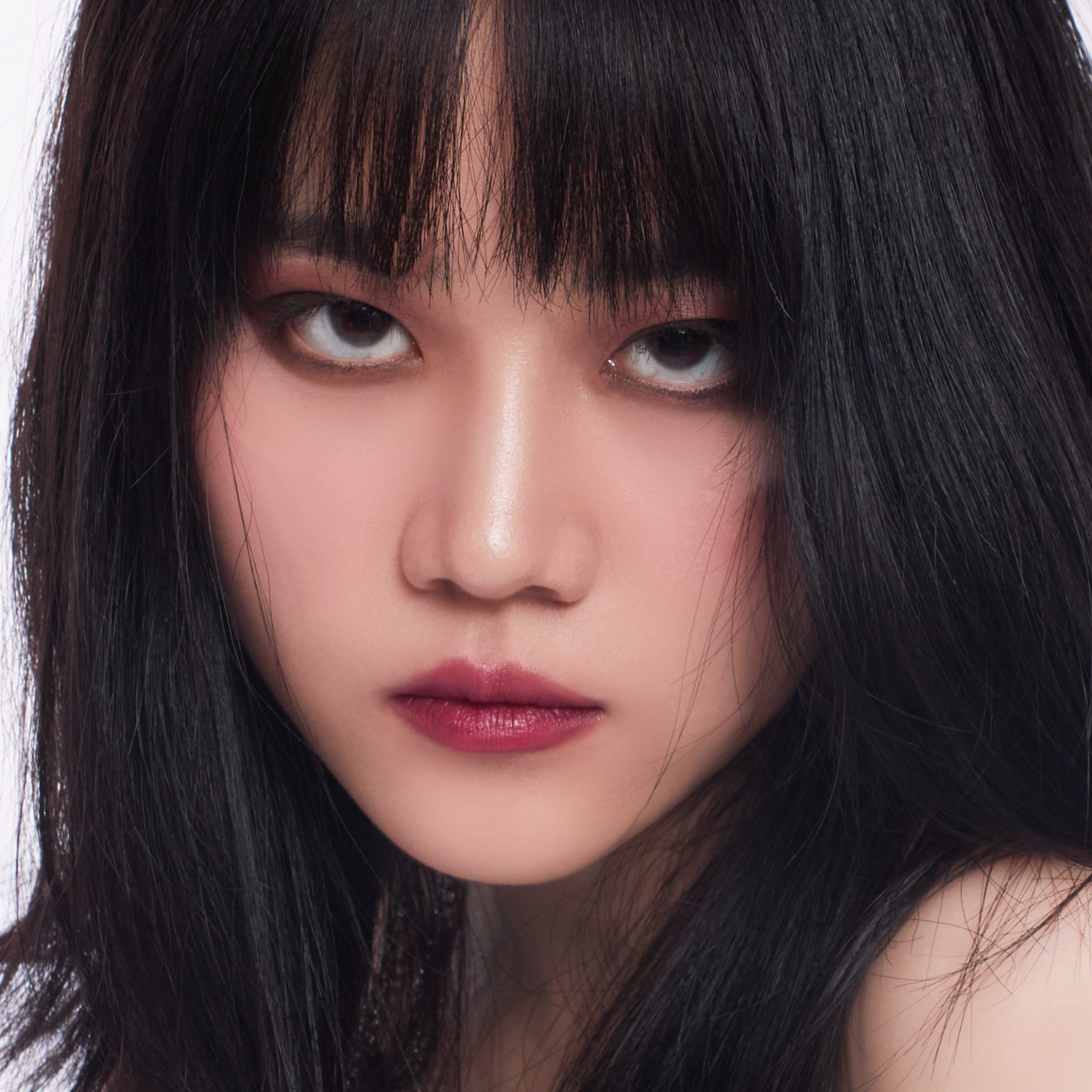 Dark purple plum lipstick for Asian
