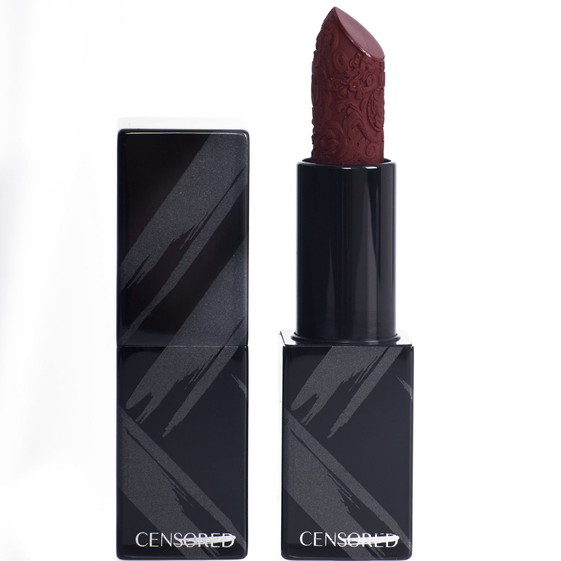 Deep red lipstick - step mom