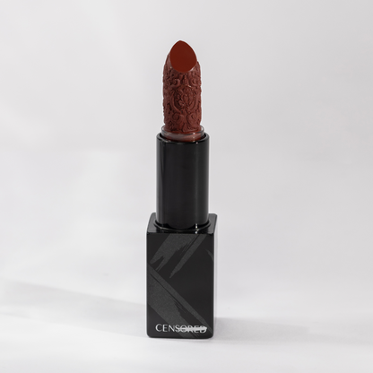 dark red curved lipstick -badstepmom